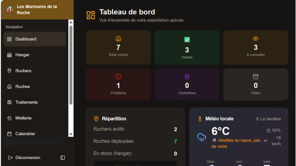 application de suivi apicole des murmures de la ruche