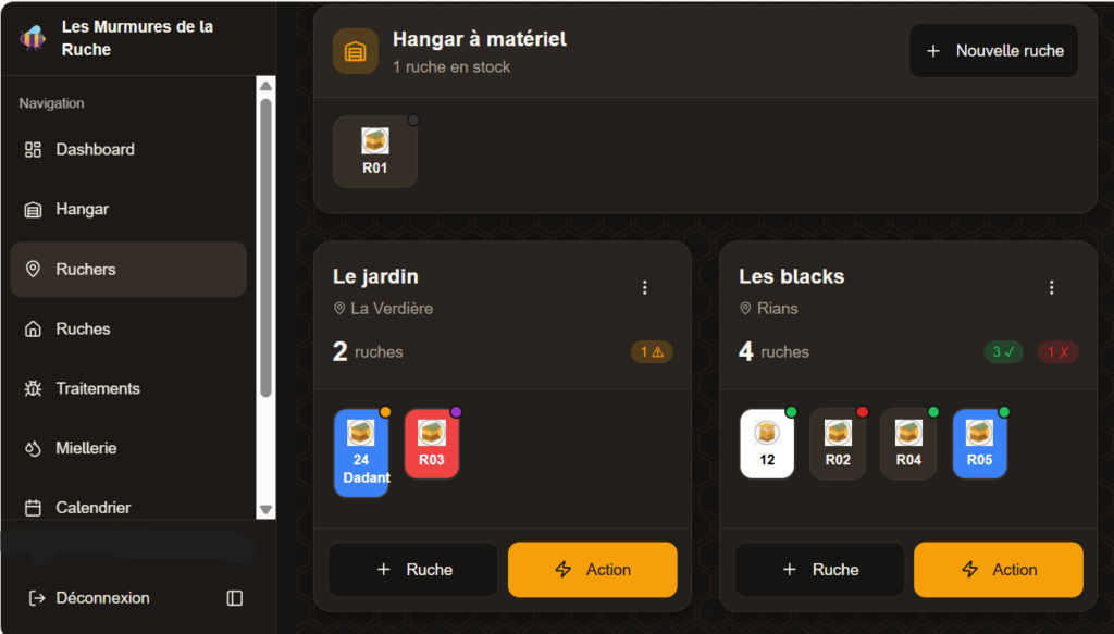 application de suivi apicole des murmures de la ruche