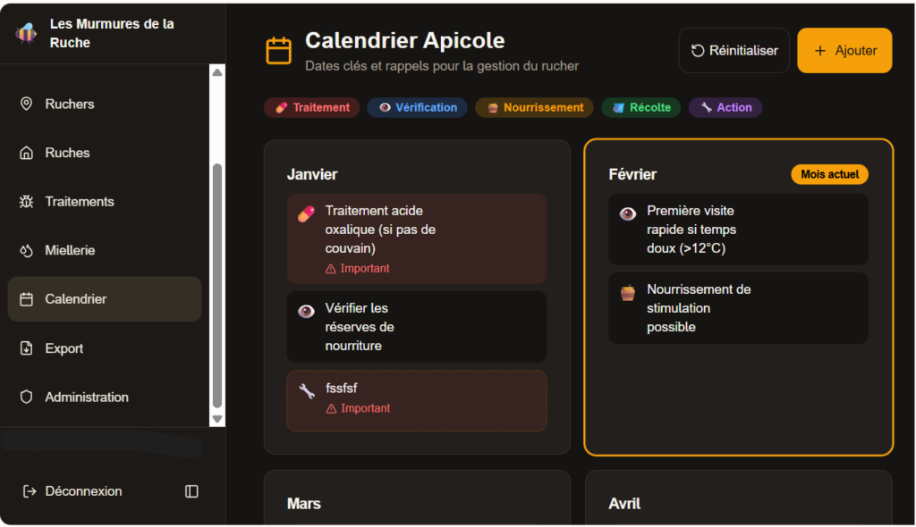 application de suivi apicole des murmures de la ruche